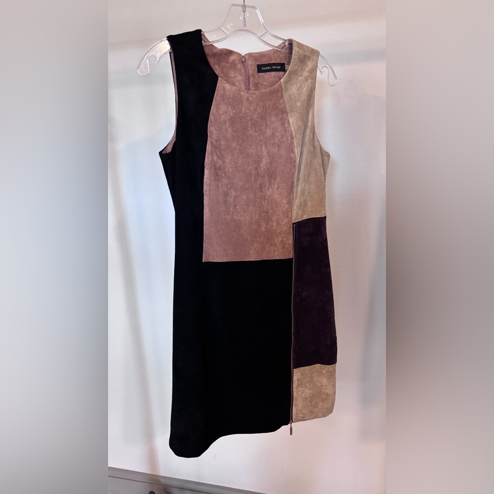 Ivanka Trump Black and Pink Sheath Mini Dress